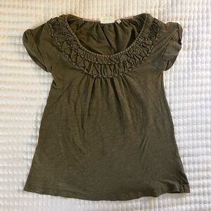 Deletta Womens Green Blouse